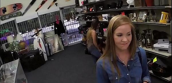  Pawnshop amateur fucked by broker for money